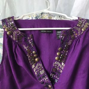 Fall ready purple jeweled toned dress